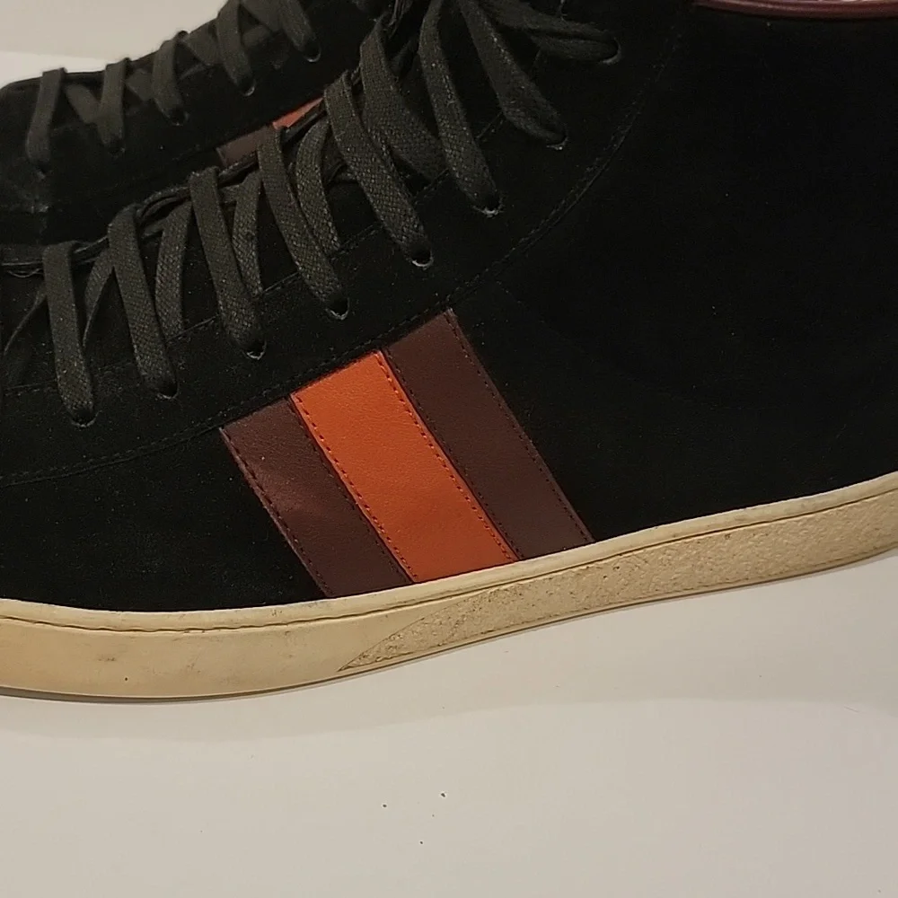 Gucci Authentic Suede High Top Web Coda UK 10 US 11 black suede red